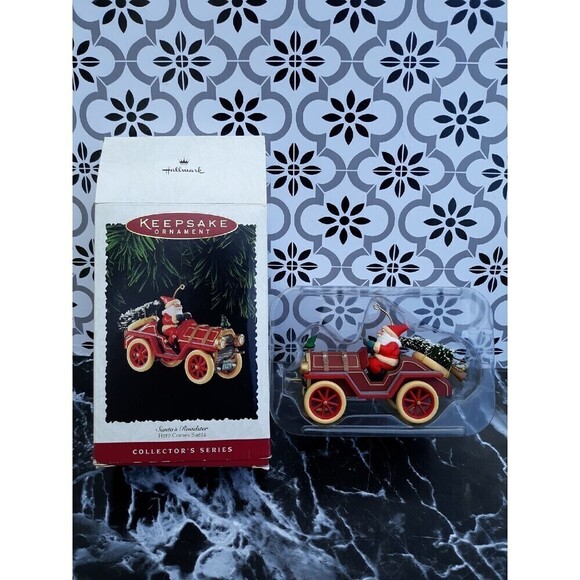 Hallmark Keepsake Ornament 1995 Santa's Roadster Christmas Tree - Picture 1 of 4